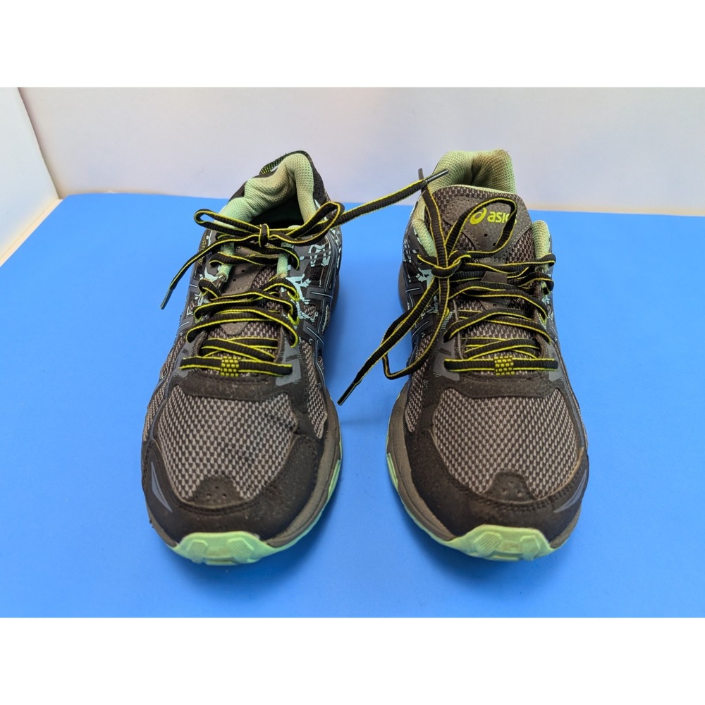 Asics Gel Venture 6 Running Shoes Womens 11 Gray Black Green T7G6N Sneaker